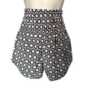 Vanilla Star Junior's Smocked High Waisted Printed Shorts Lightweight Size M